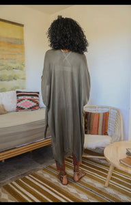 Open Weave Draped Kimono