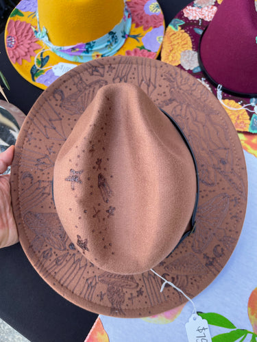 Mushroom crystal tattooed Hat